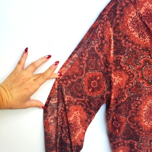 Lucky Peasant Boho Blouse Lace Tassels Large - Picture 4 of 13